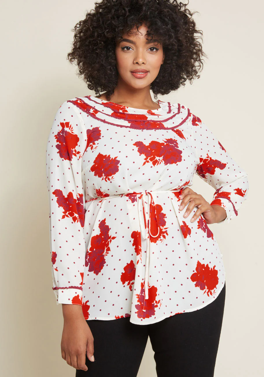 Retro Refresh Long Sleeve Top in Print Mix - Olabens