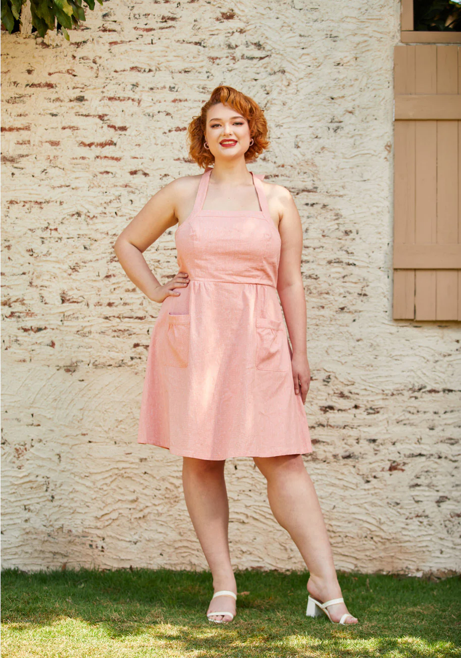 Halter Ego Fit and Flare Dress - Olabens