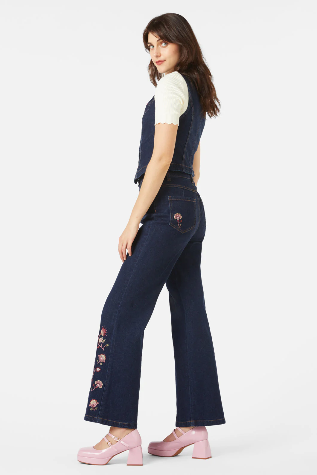 Boho Paisley Embroidered Vest - Olabens