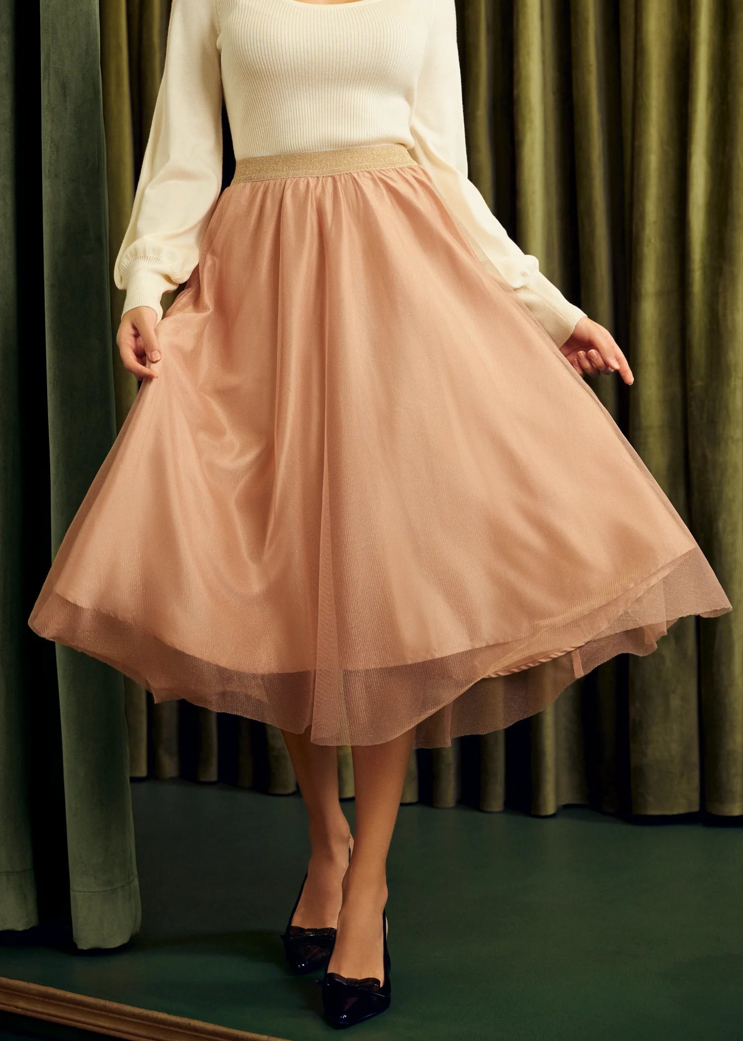 Time Capsule Tulle Midi Skirt - Olabens