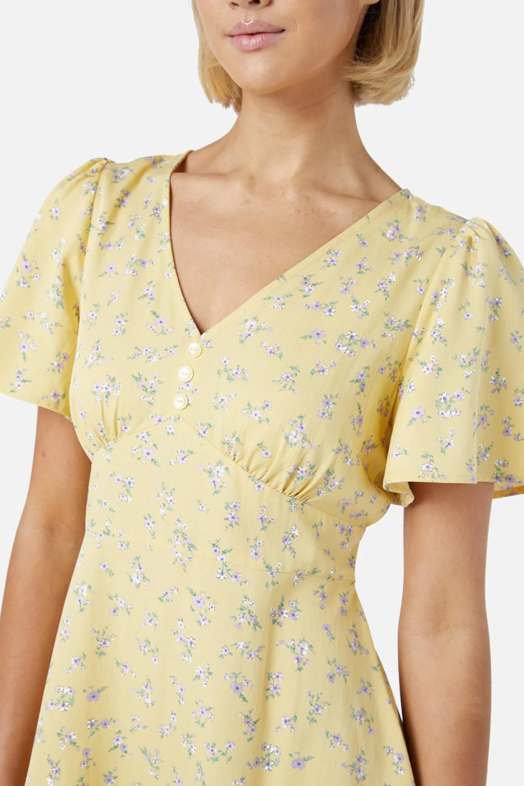 Lila Ditsy Mini Dress - Olabens