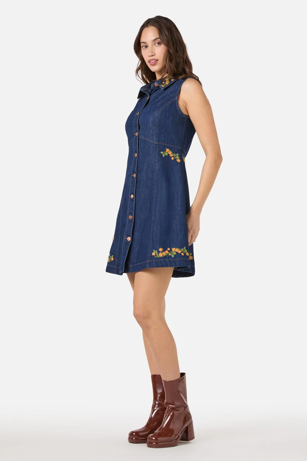 Flower Child Embroidered Dress - Olabens