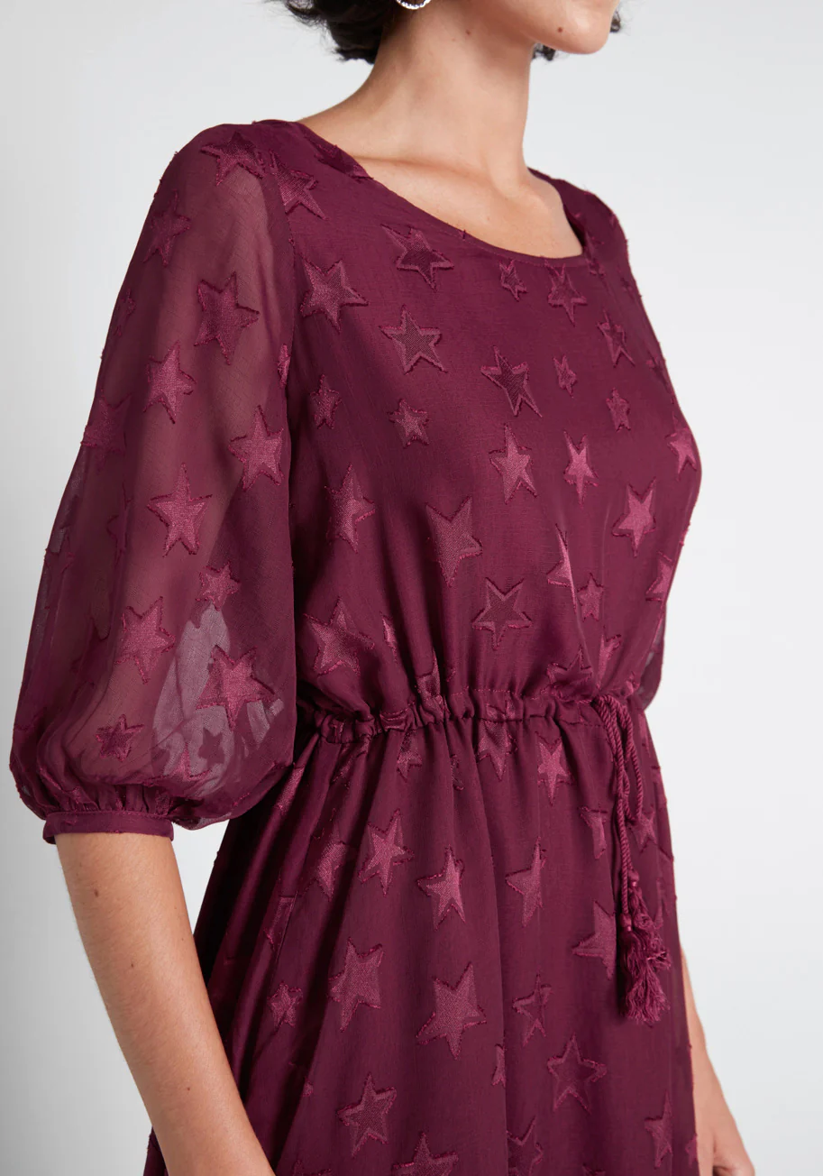 Wish Upon A Star A-Line Dress - Olabens