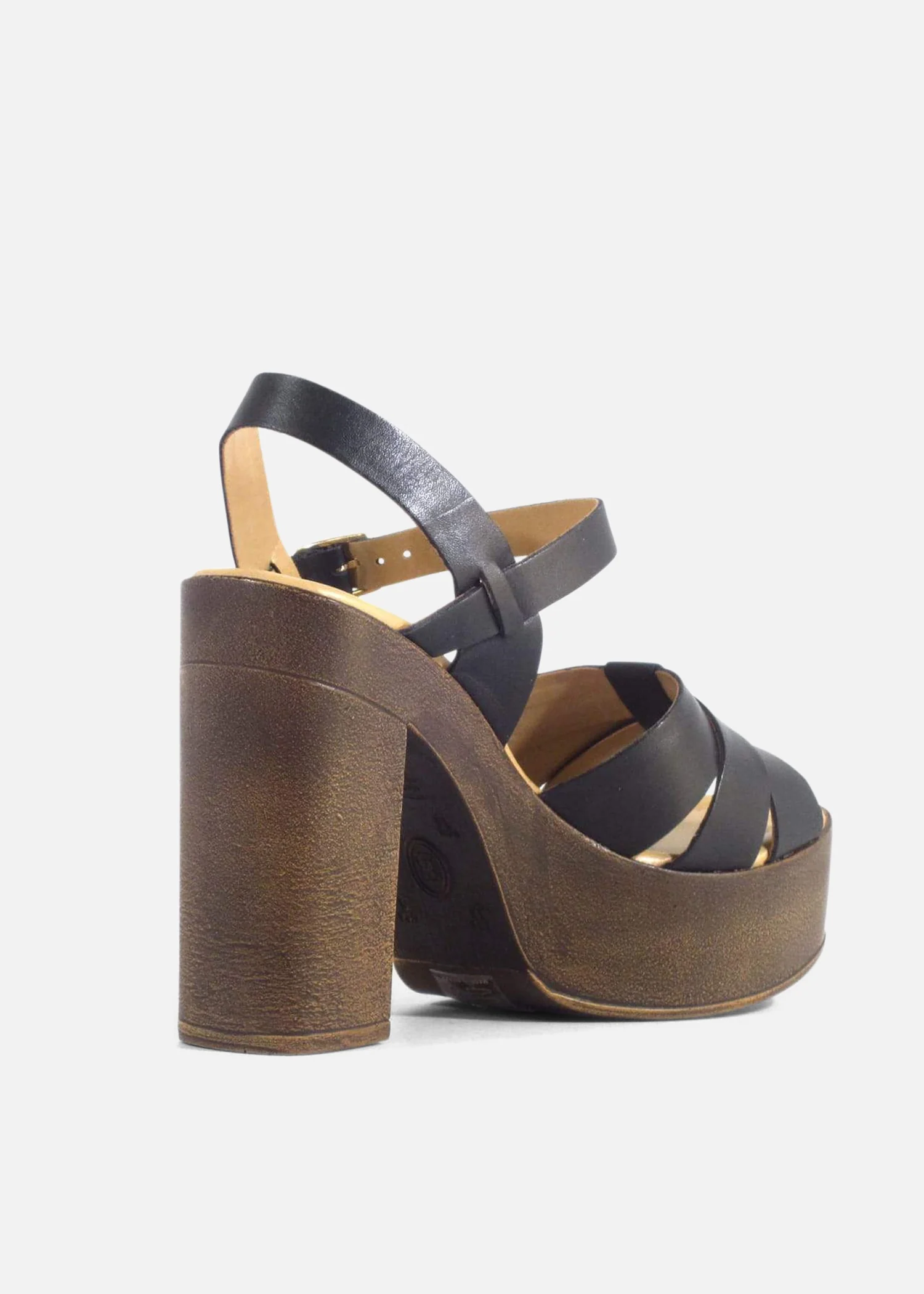 Hollie Wooden Platform Heels - Olabens