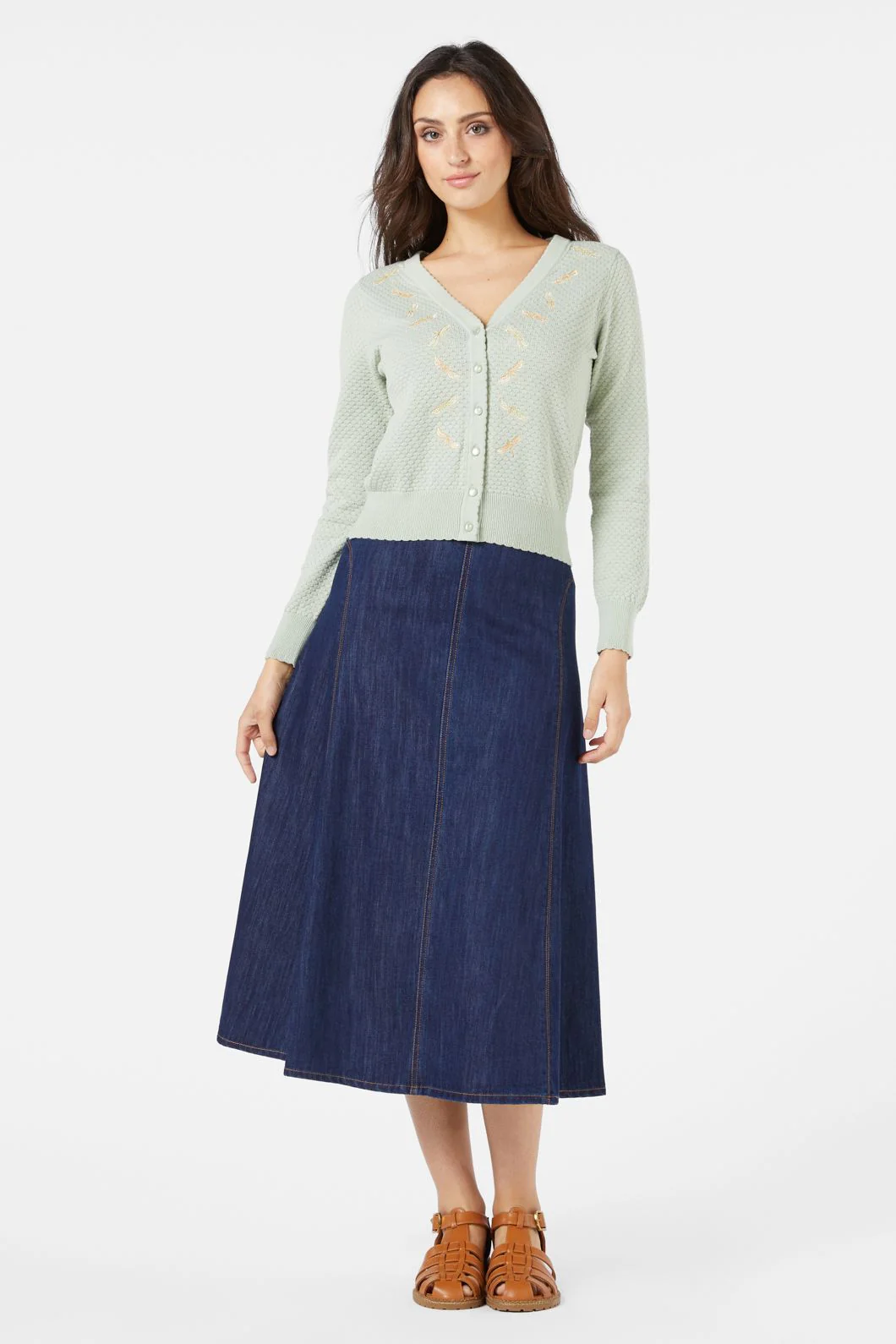 Dragonfly Embroidered Cardigan - Olabens