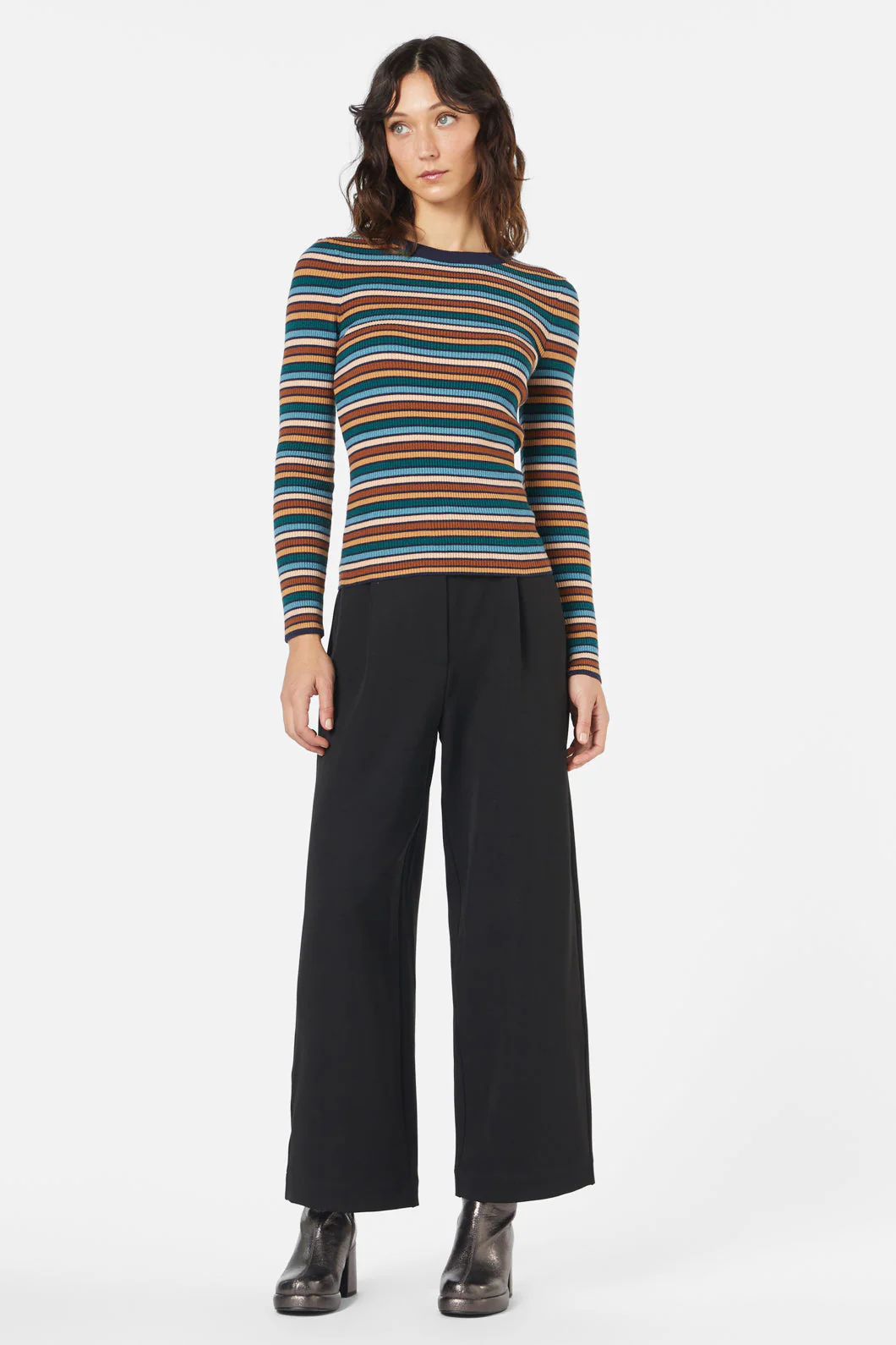 Darcy Stripe Knit Top - Olabens