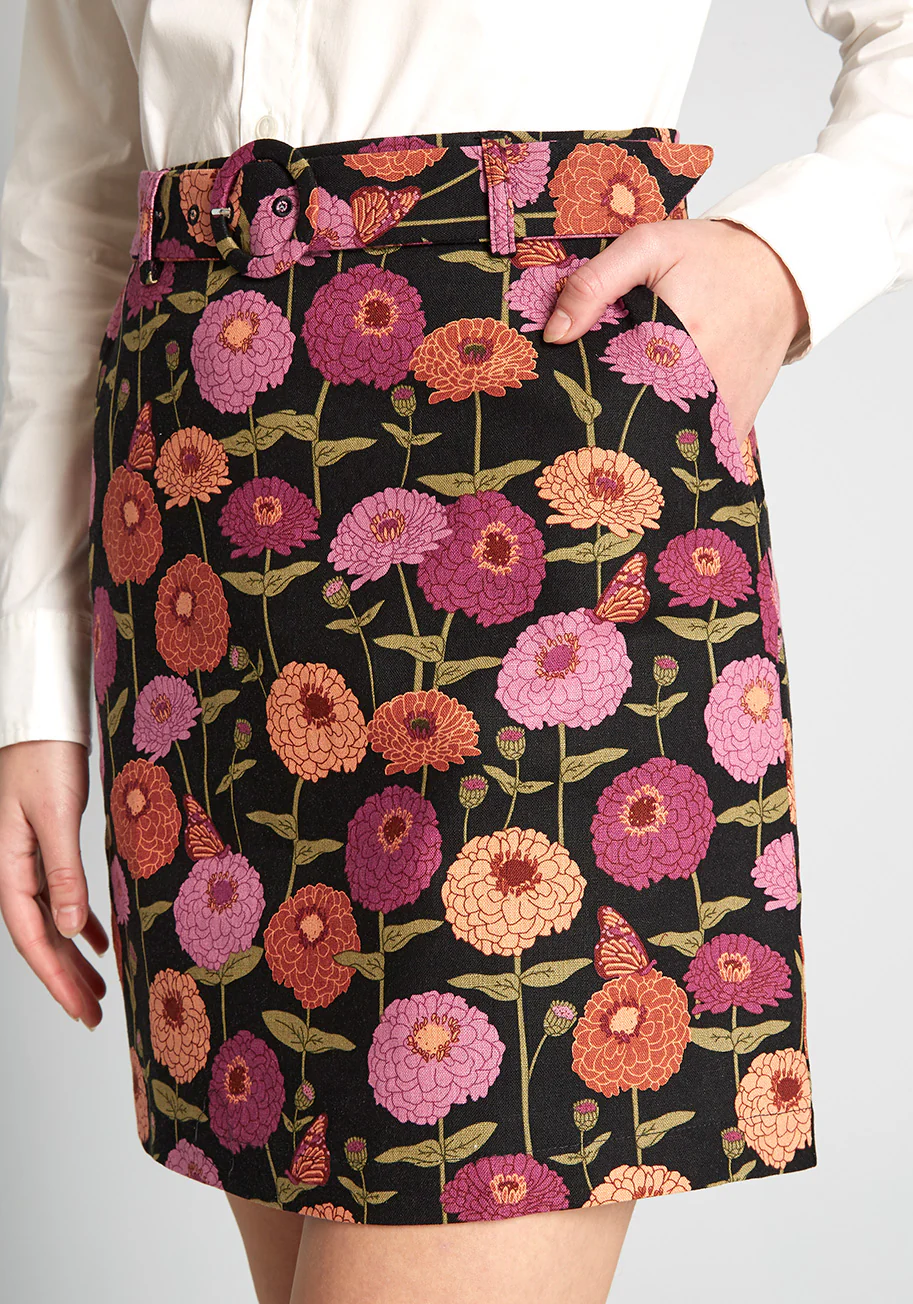 Zinnias For The Win Mini Skirt - Olabens