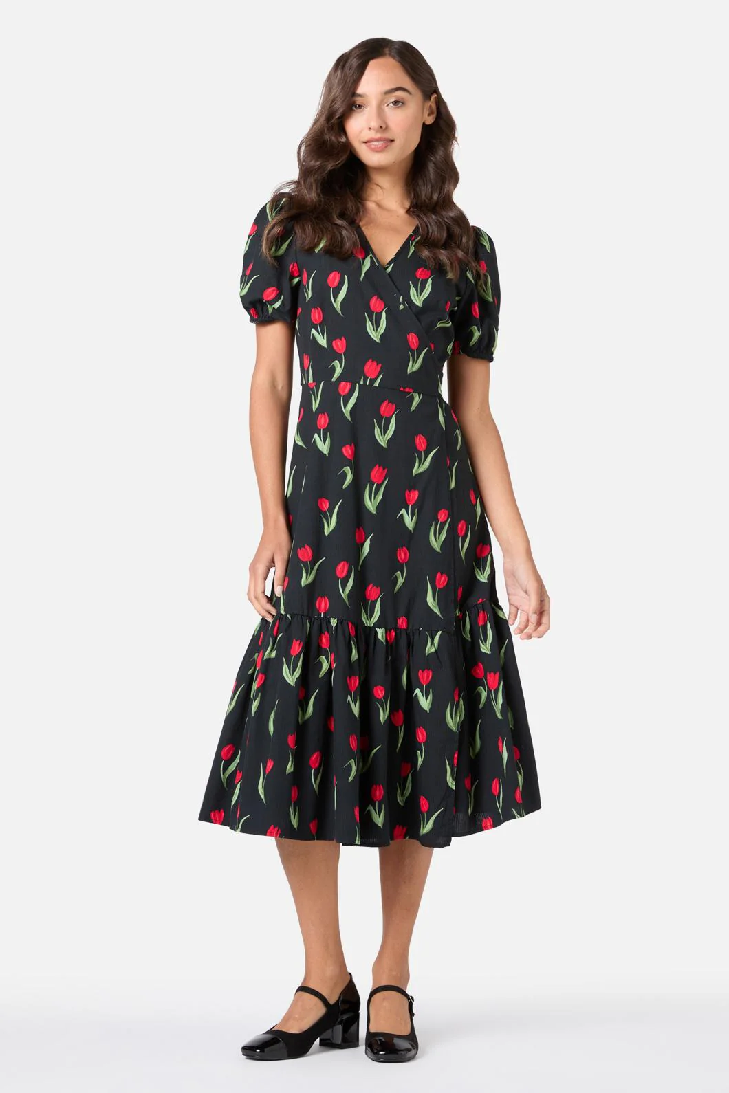 Tulip Midi Wrap Dress - Olabens