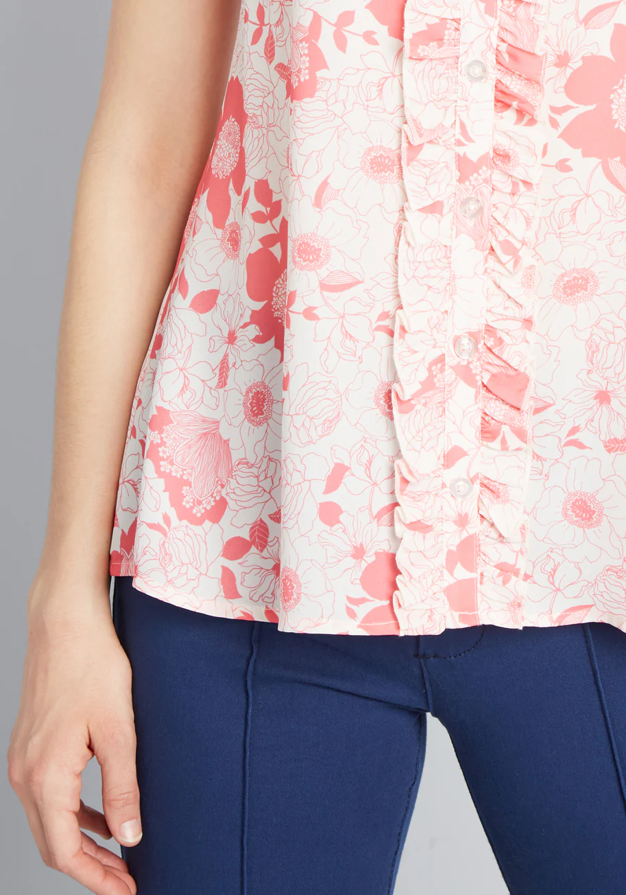 Bit of Frill Sleeveless Blouse - Olabens