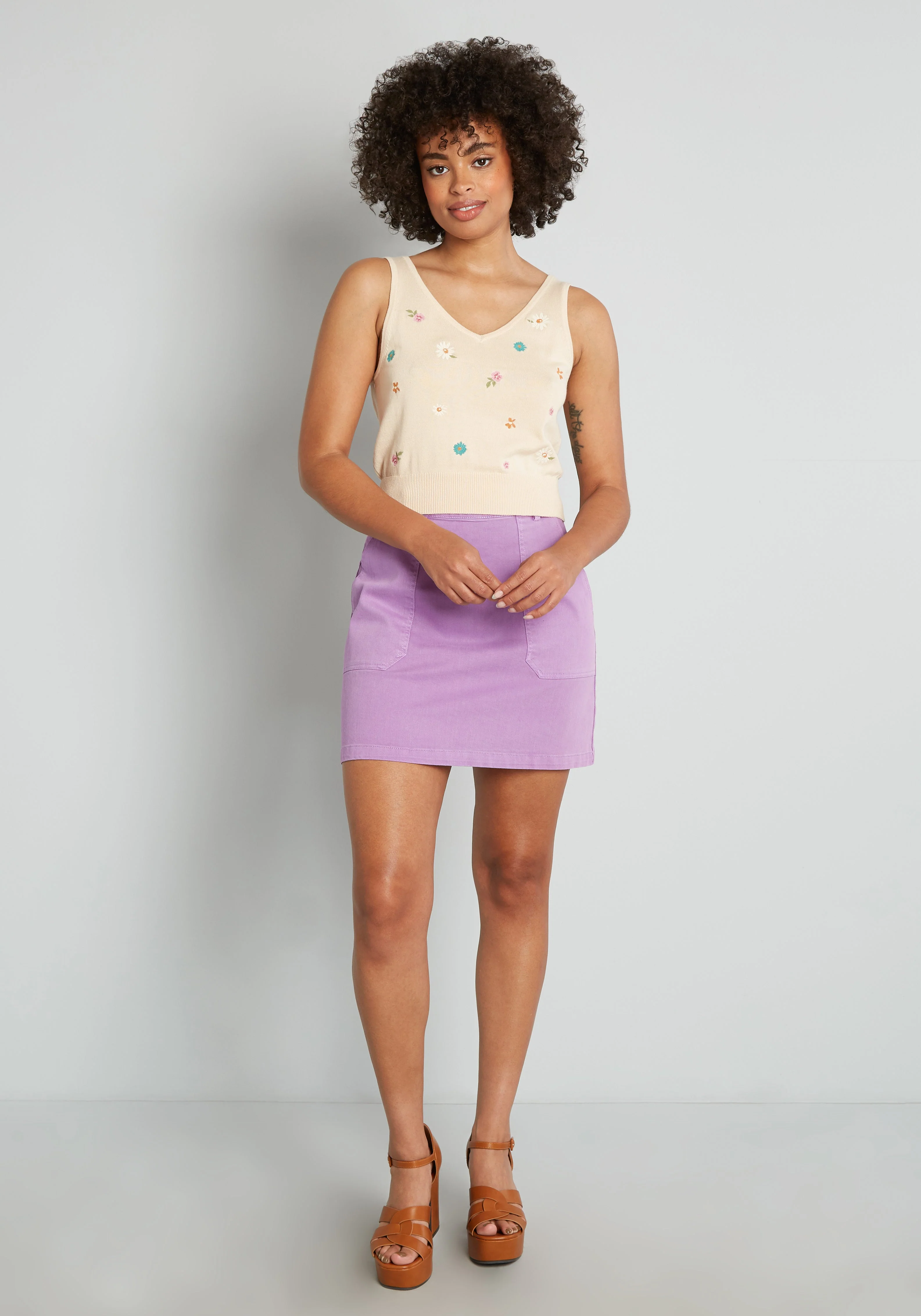 My Blossom-Kissed Embroidered Tank Top - Olabens