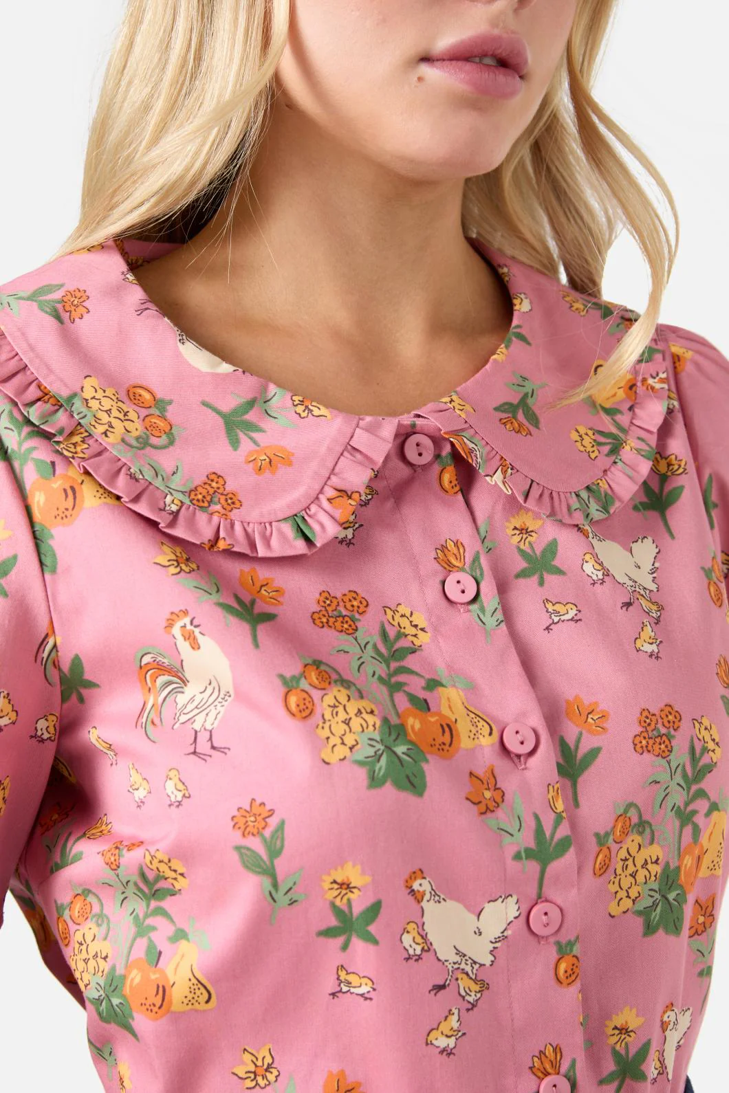 Chickens Short Sleeve Blouse - Olabens