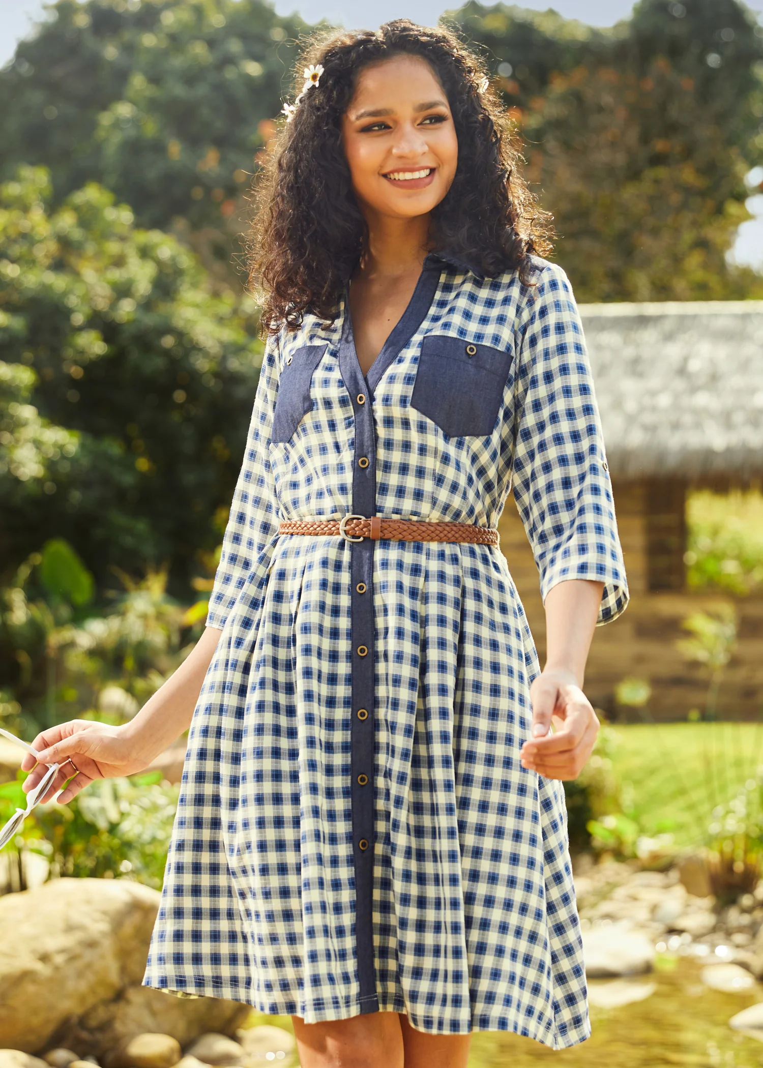 Prairie Gaze Western Shirtdress - Olabens