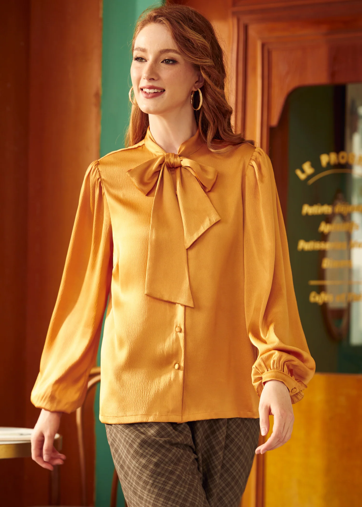 Space Race Bow Blouse - Olabens