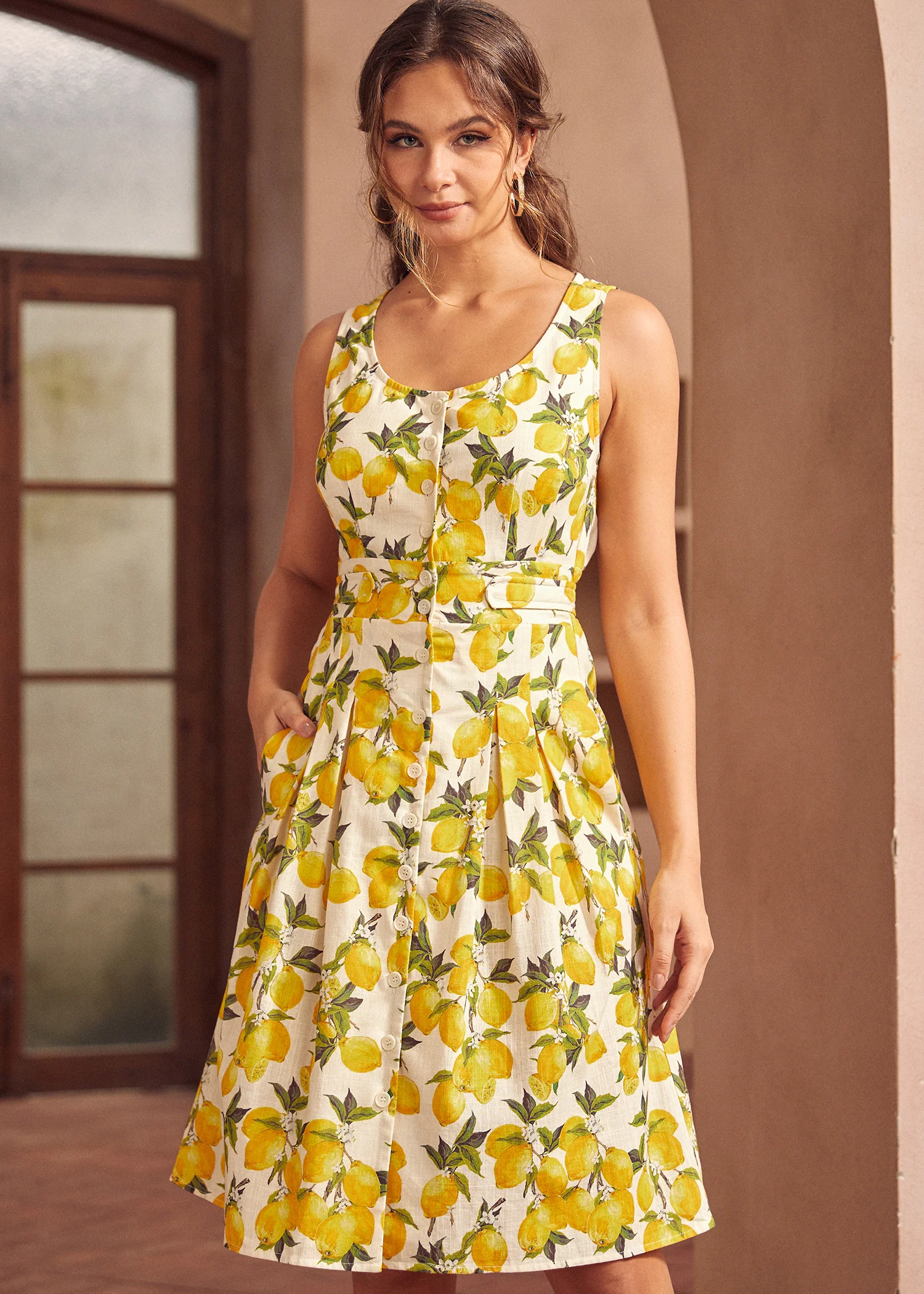 Seeking Out Sunshine Fit And Flare Dress - Olabens