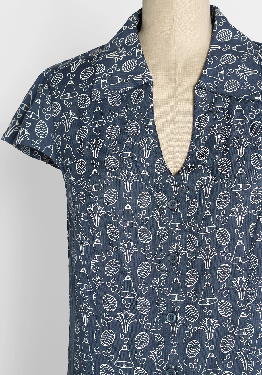 Bell Mannered Babe Button-Up Top - Olabens