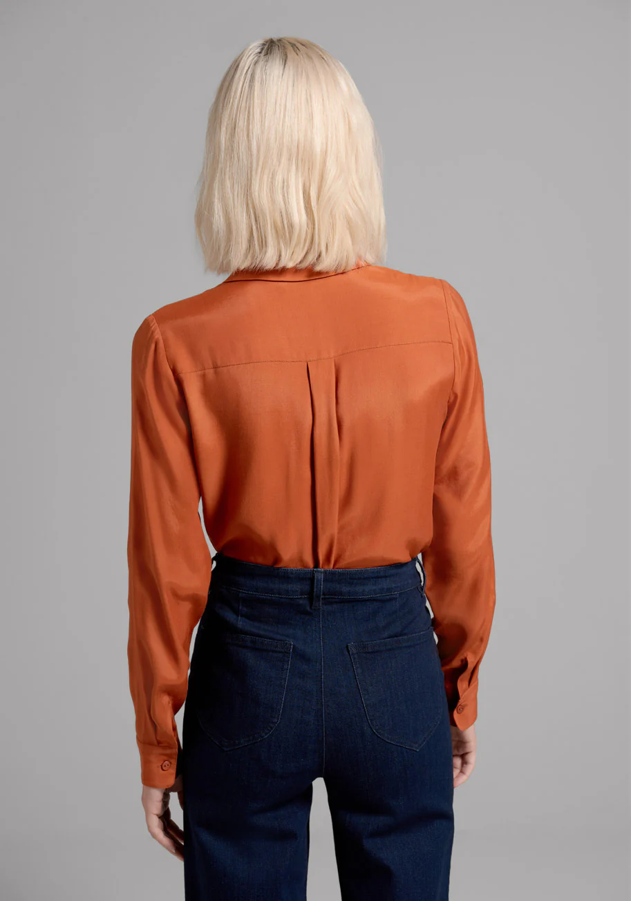 Point In Time Button-Up Top - Olabens