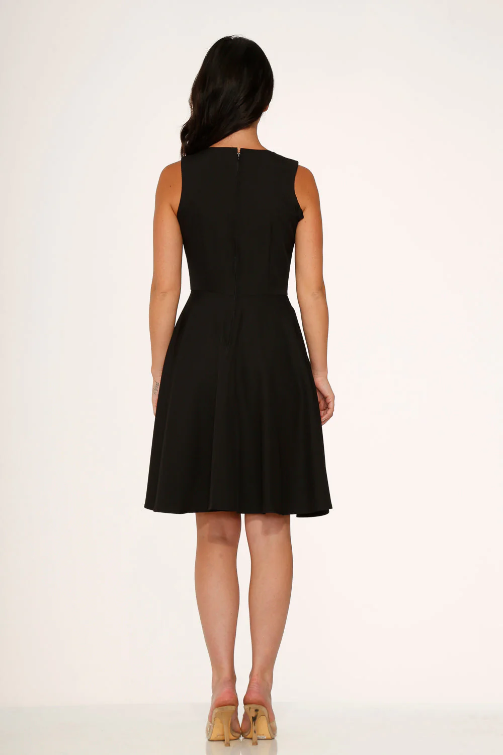 Rose Skulls Embroider Swing Dress - Olabens