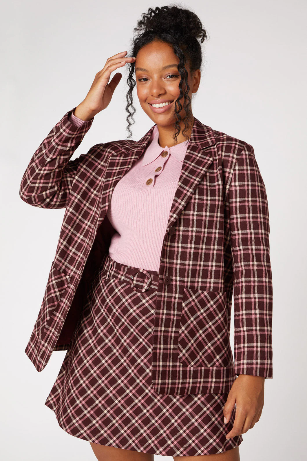 Gina Check Blazer - Olabens