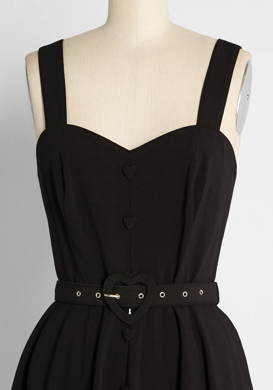Amour in Noir Swing Dress - Olabens