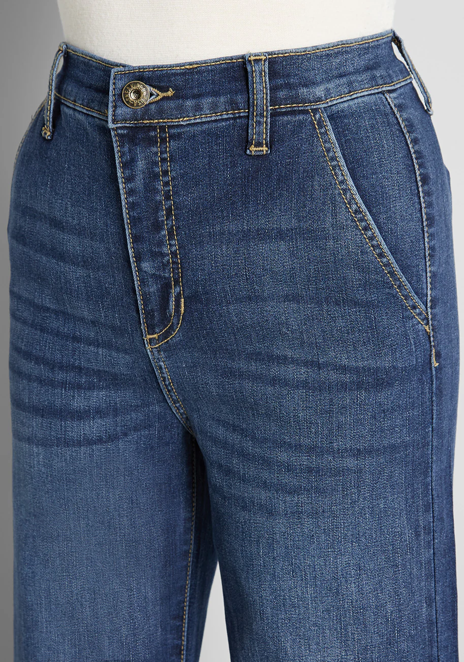 Never Let You Down Wide-Leg Jeans - Olabens
