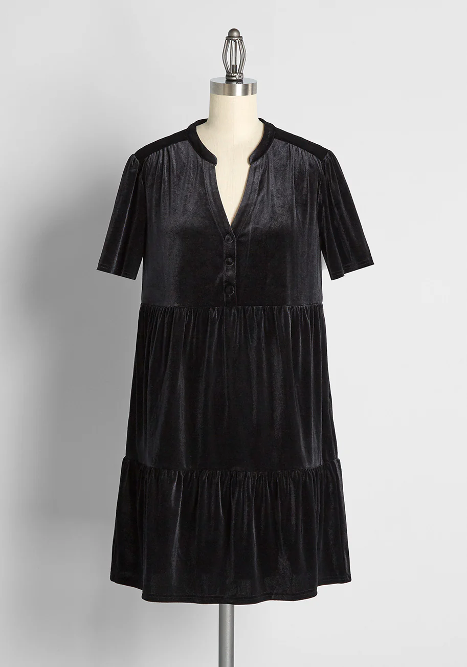 Levels Of Levity Tiered Babydoll Dress - Olabens