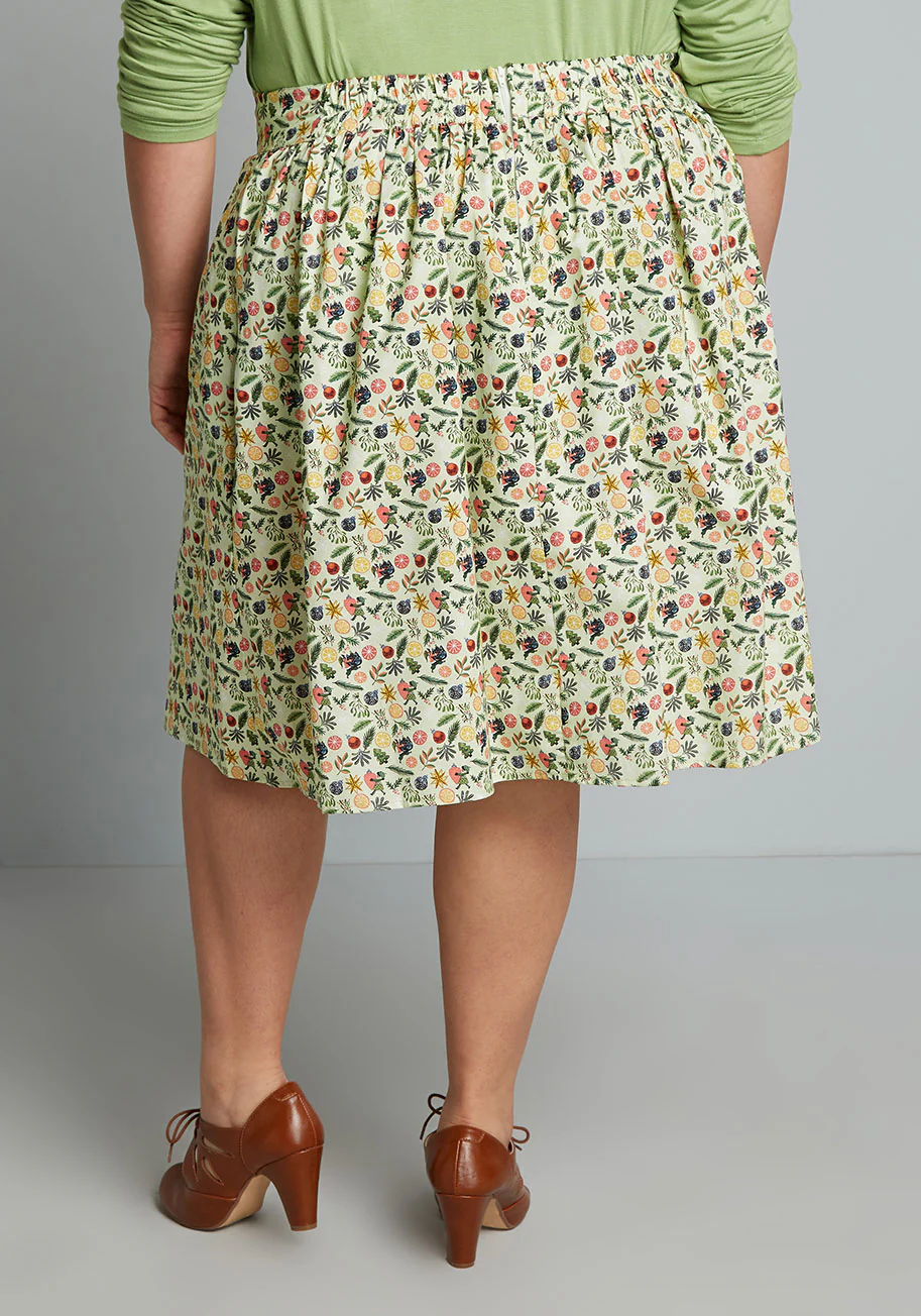 Isnyt X Retrolicious Holiday Magic Makers A-Line Skirt - Olabens