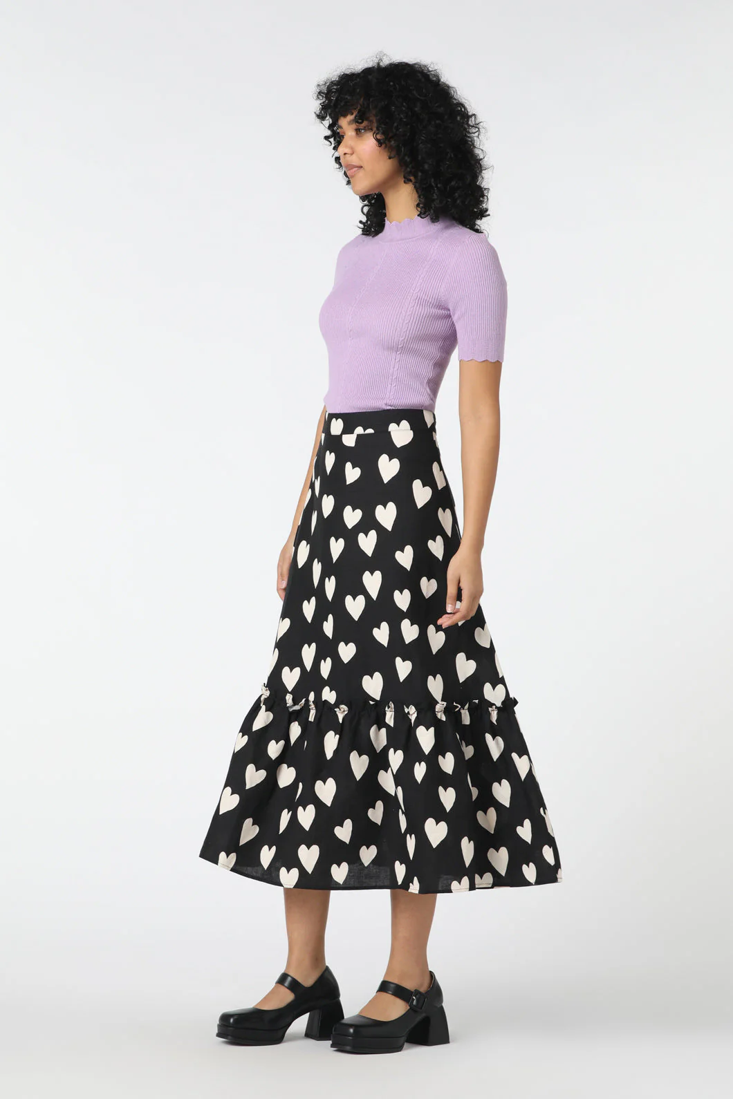 Love Hearts Midi Skirt - Olabens