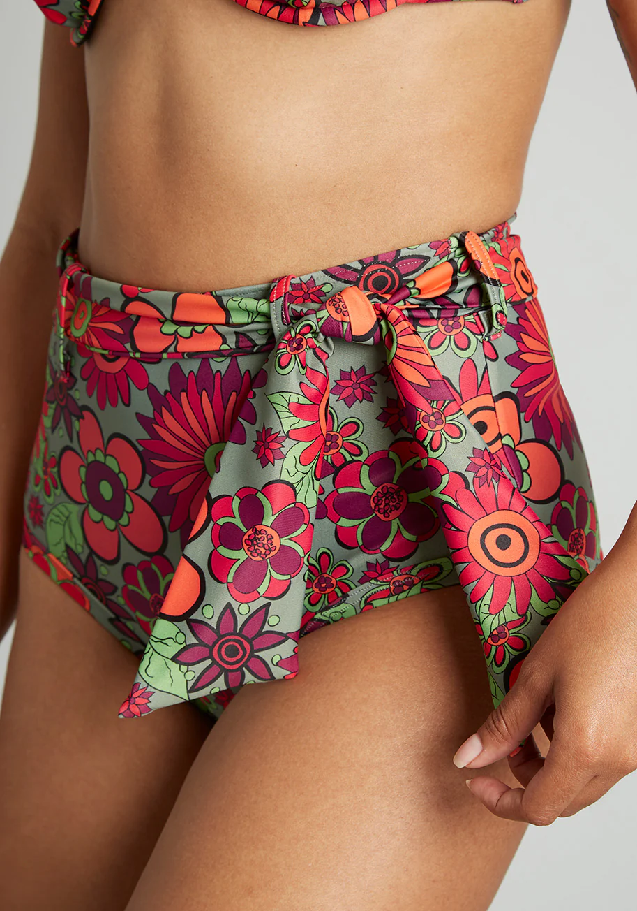 The Greta High-Waisted Bikini Bottom - Olabens