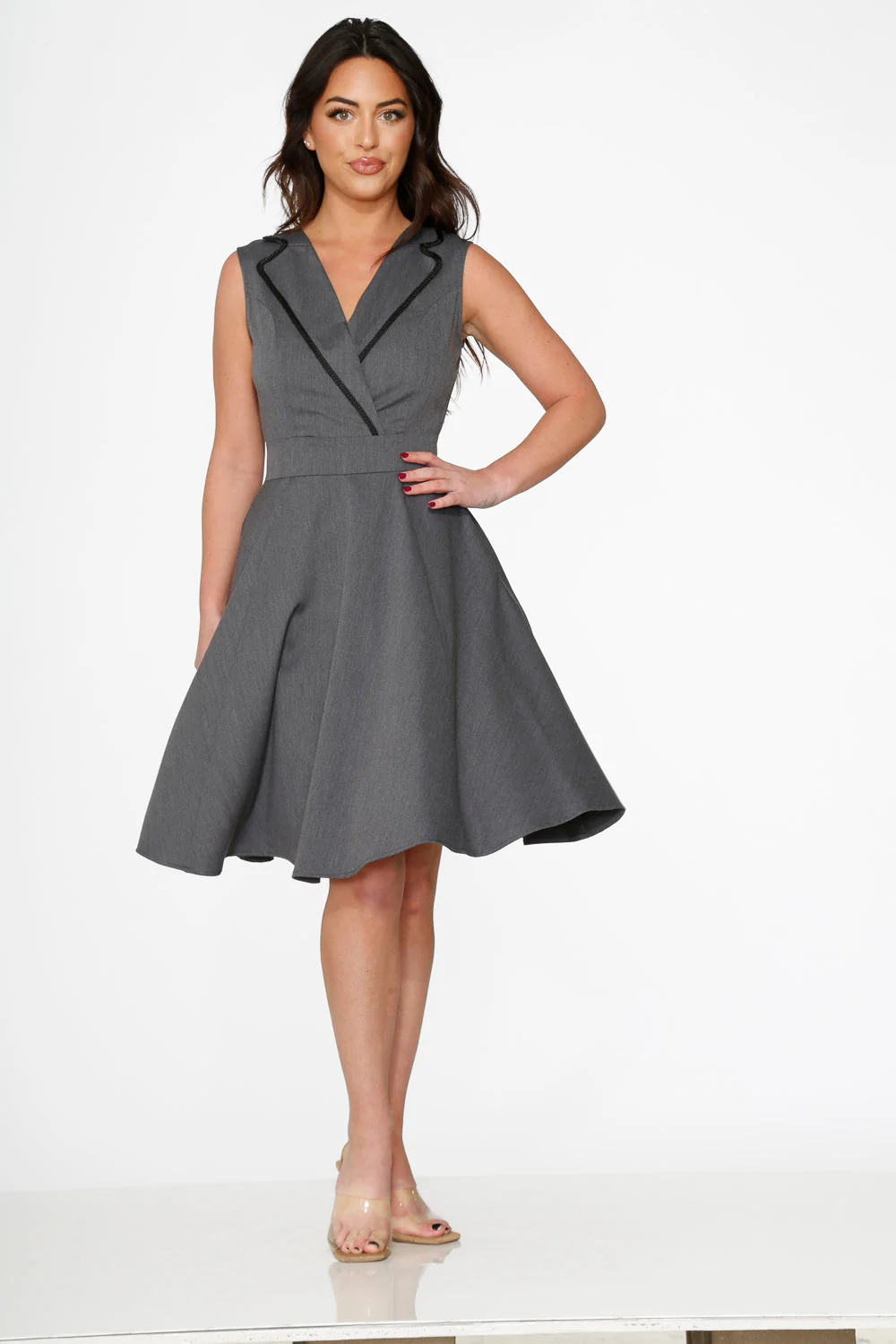 Grey Jenny Swing Dress - Olabens