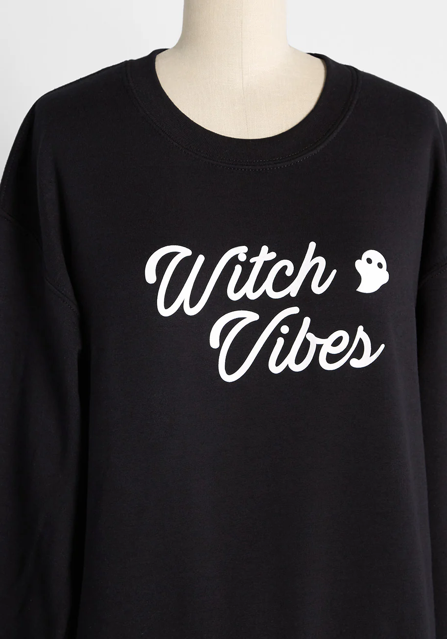Major Witch Vibes Graphic Sweatshirt - Olabens