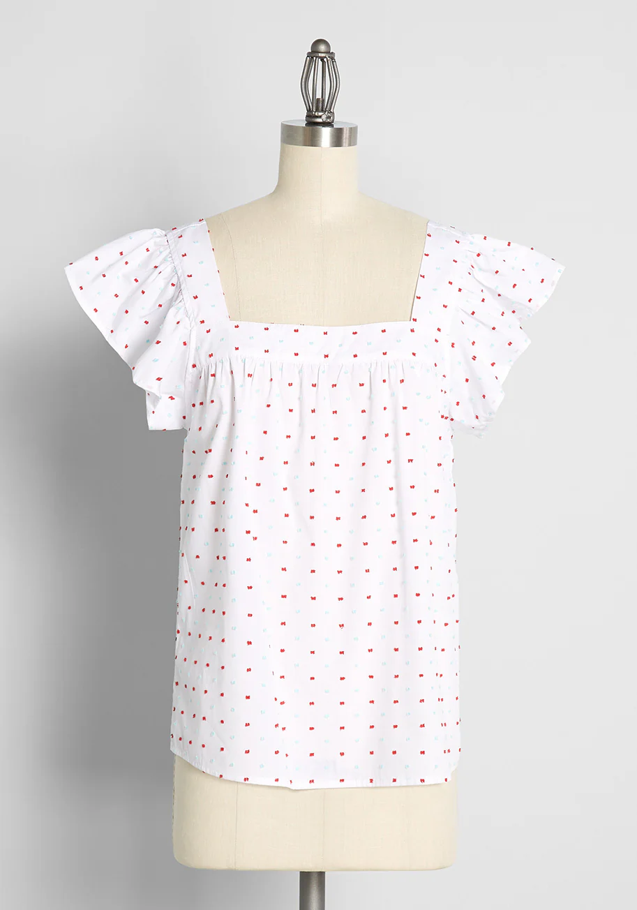 Sweetness Everlasting Flutter Sleeve Top - Olabens