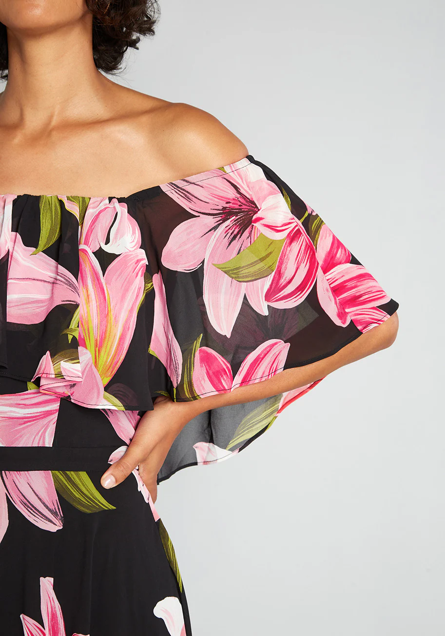 Lily Loveliness Off-Shoulder Maxi Dress - Olabens