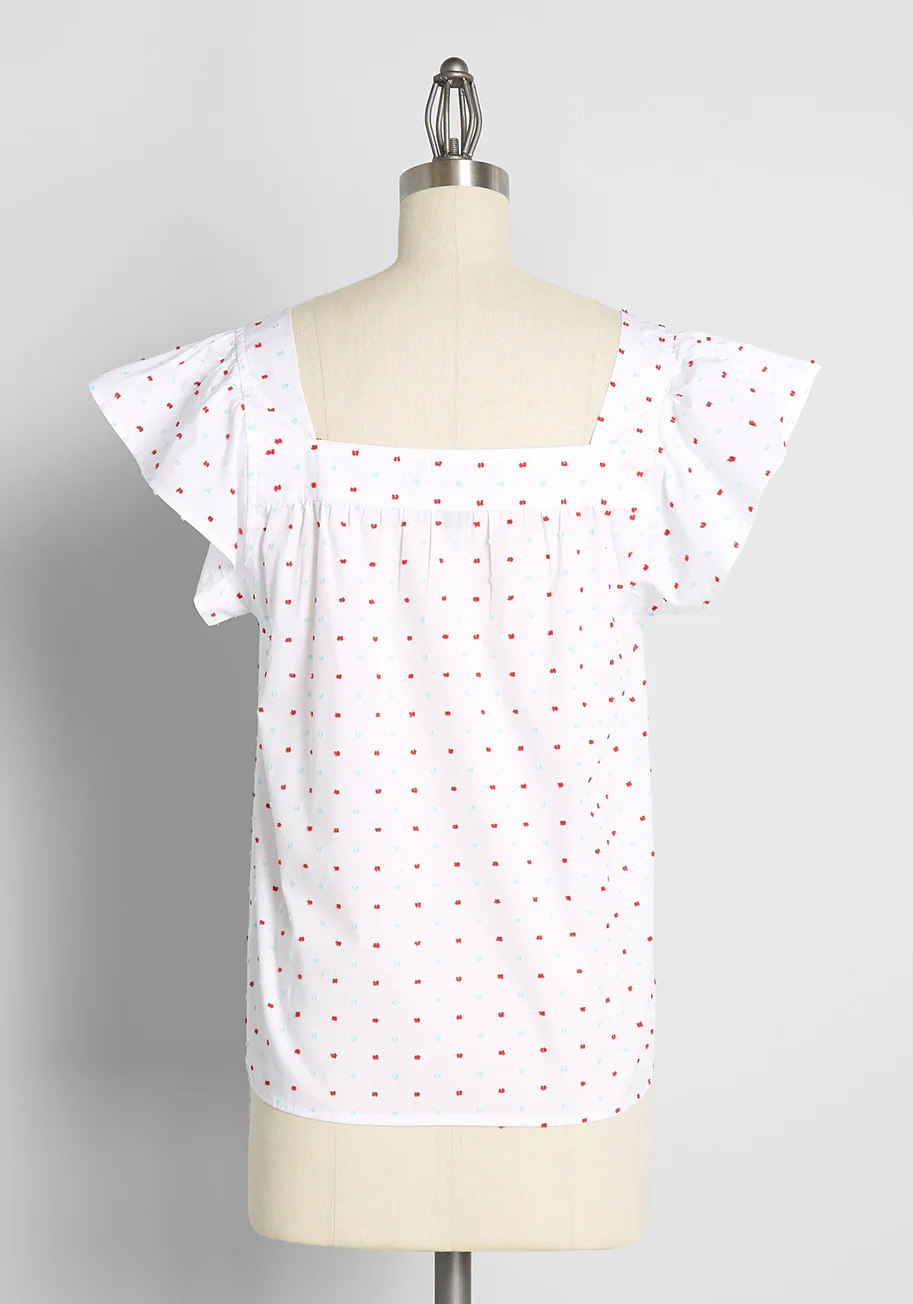 Sweetness Everlasting Flutter Sleeve Top - Olabens