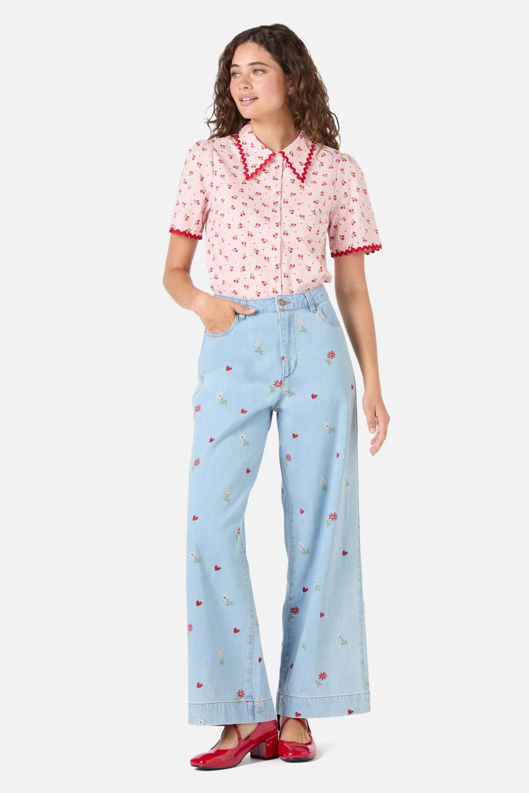 Holly Short Sleeve Blouse - Olabens