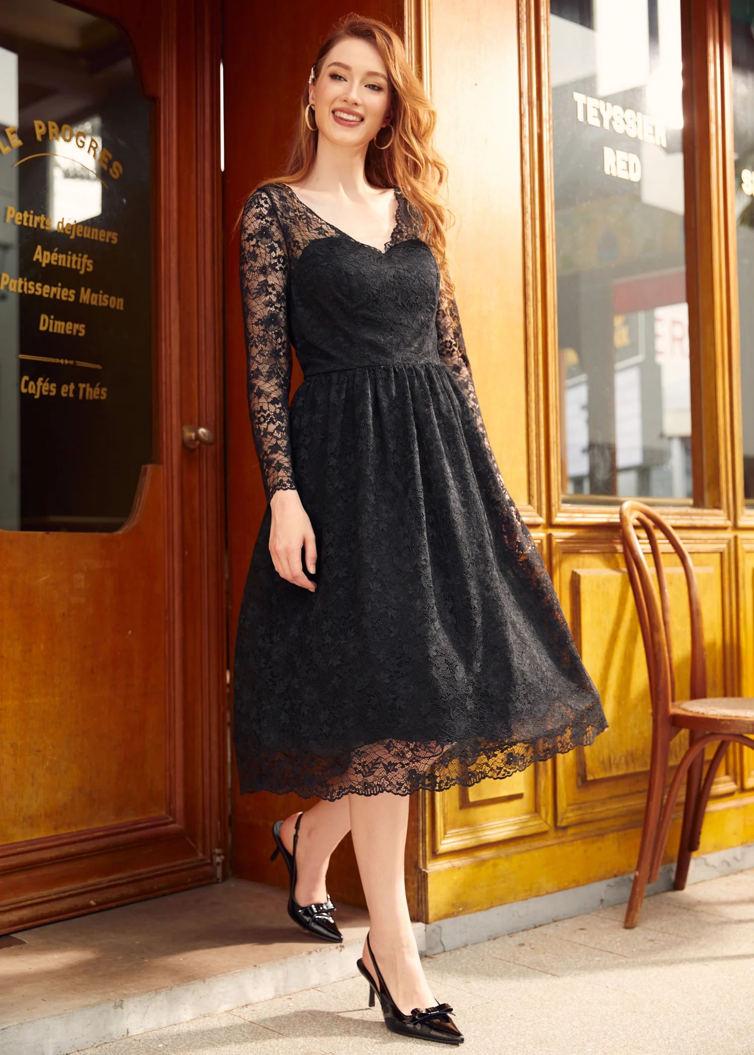 Dramatic Performance Lace Dress - Olabens
