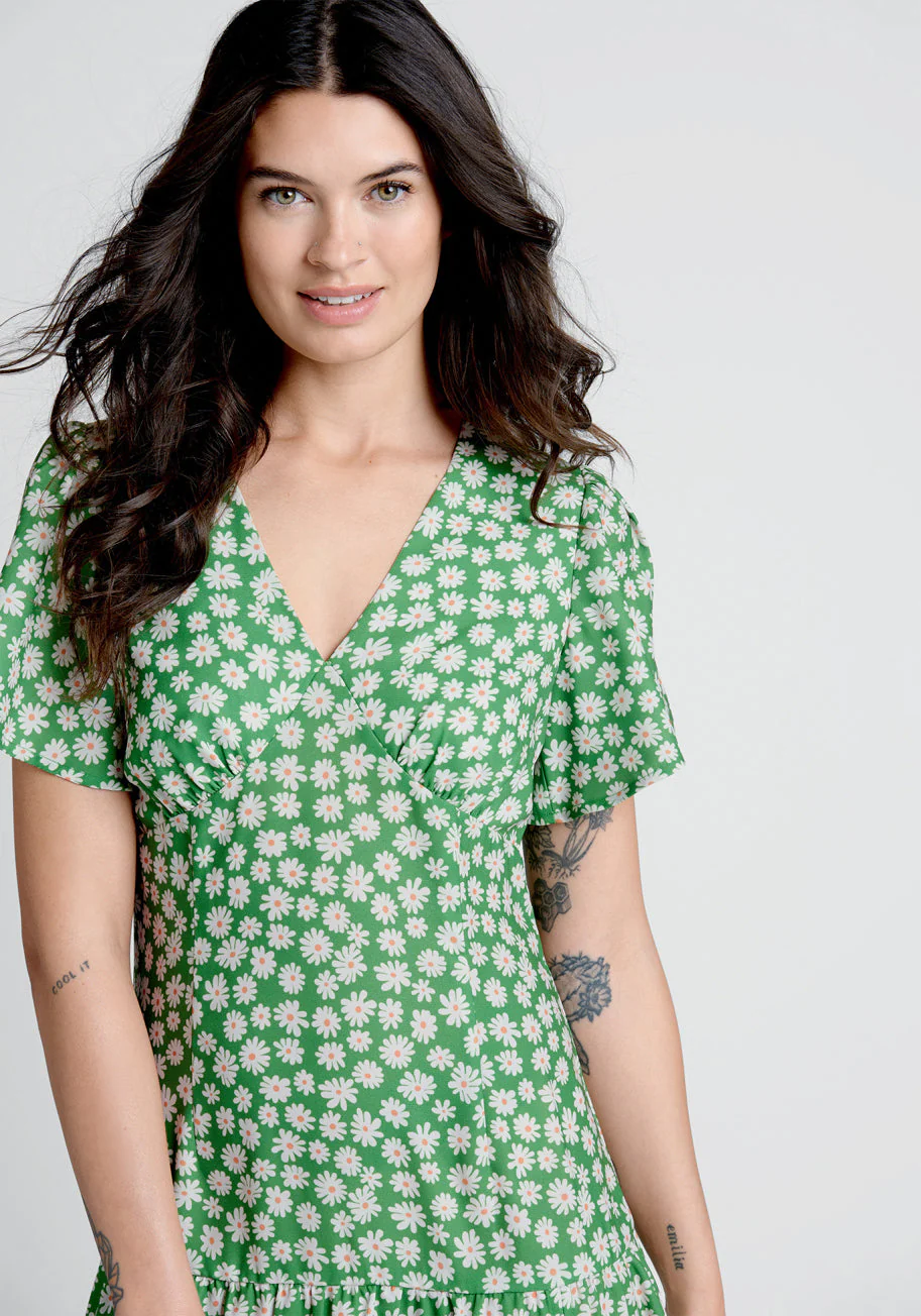 Touch Grass and Smile Midi Dress - Olabens