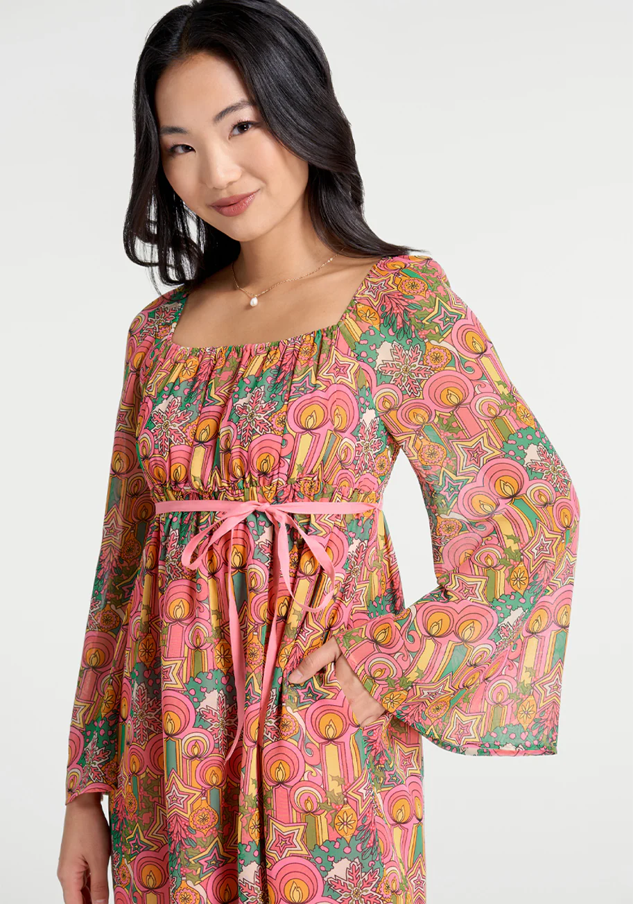 Groovy Star Babydoll Dress - Olabens