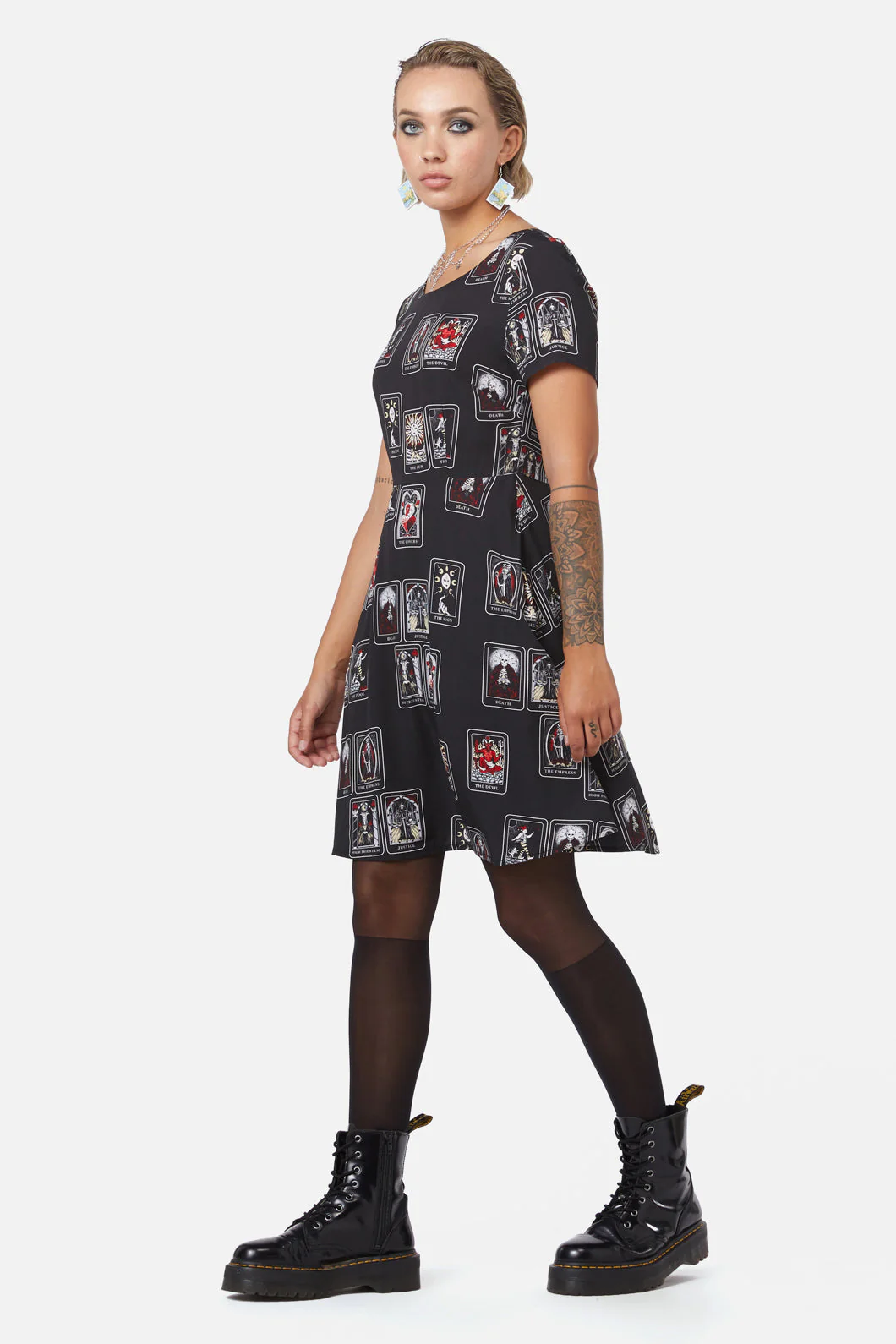 Tarot Spread Print Dress - Olabens