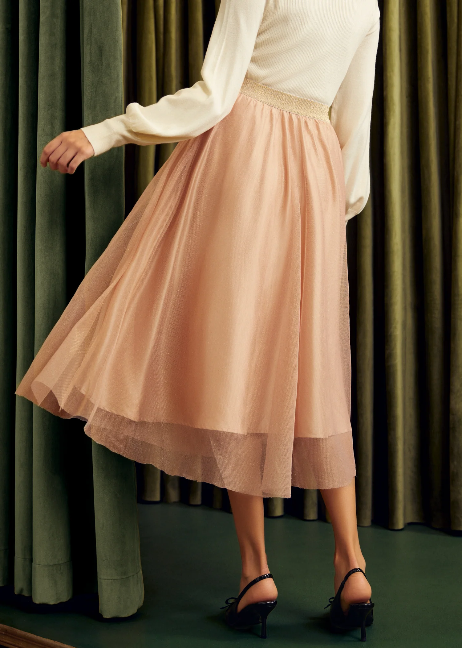 Time Capsule Tulle Midi Skirt - Olabens