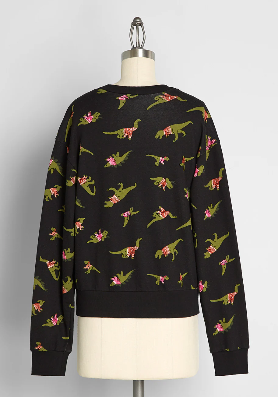 Dino-mite Holidays Graphic Sweatshirt - Olabens