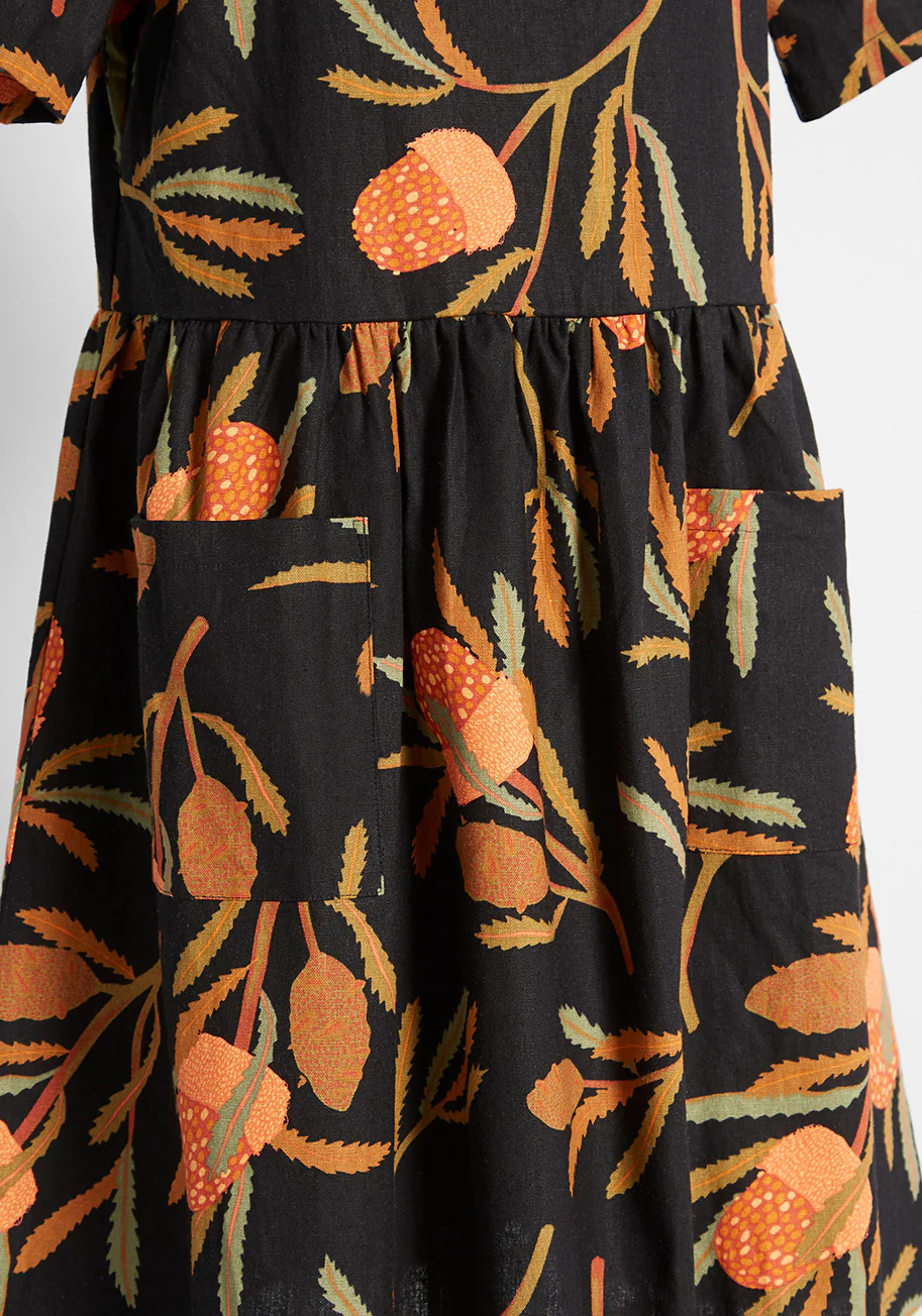 Pods of Glory Short Sleeve Dress - Olabens