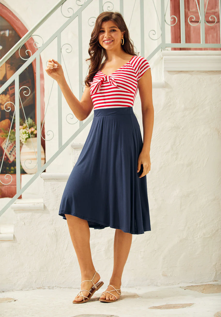 Excellence Attained Knit A-Line Skirt - Olabens