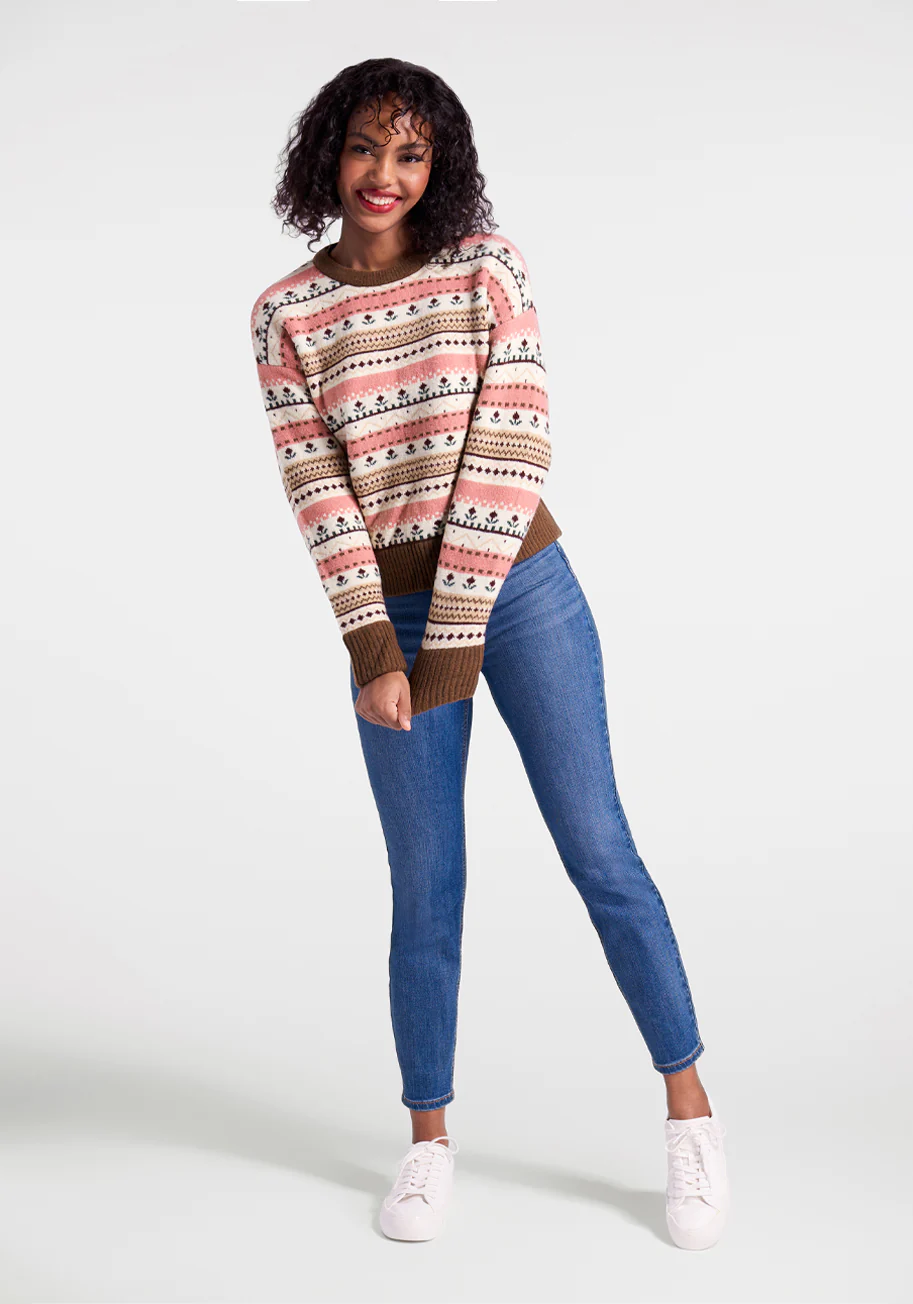 Tulip Farm Fair Isle Sweater - Olabens