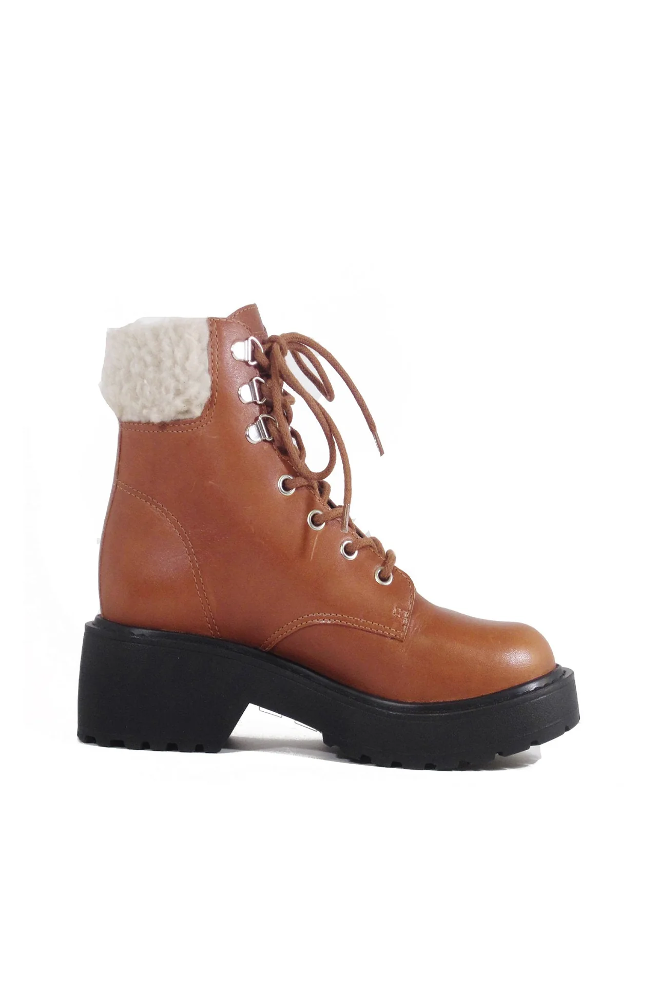 Seal Combat Boots with Shearling - Olabens