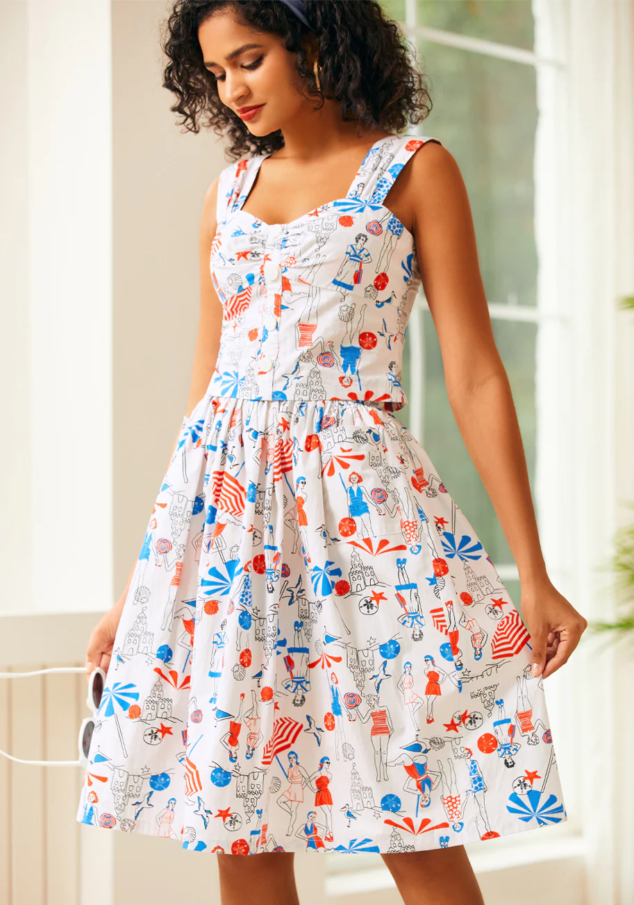 Ocean Breeze Midi Skirt - Olabens