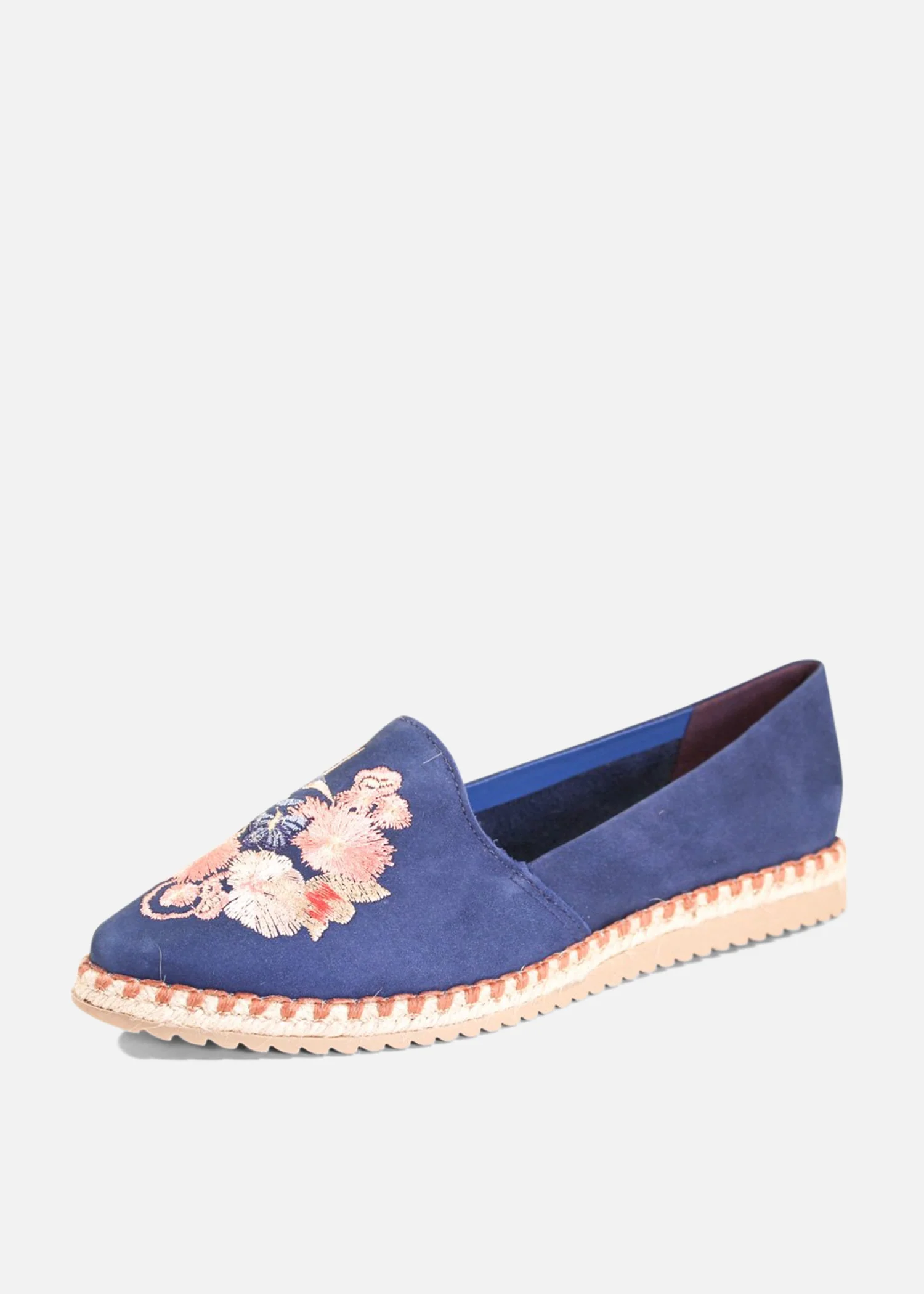 Sutton Suede Embroidered Espadrille - Olabens