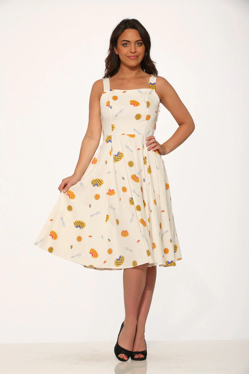 3466 OffWhite Pie Swing Dress - Olabens