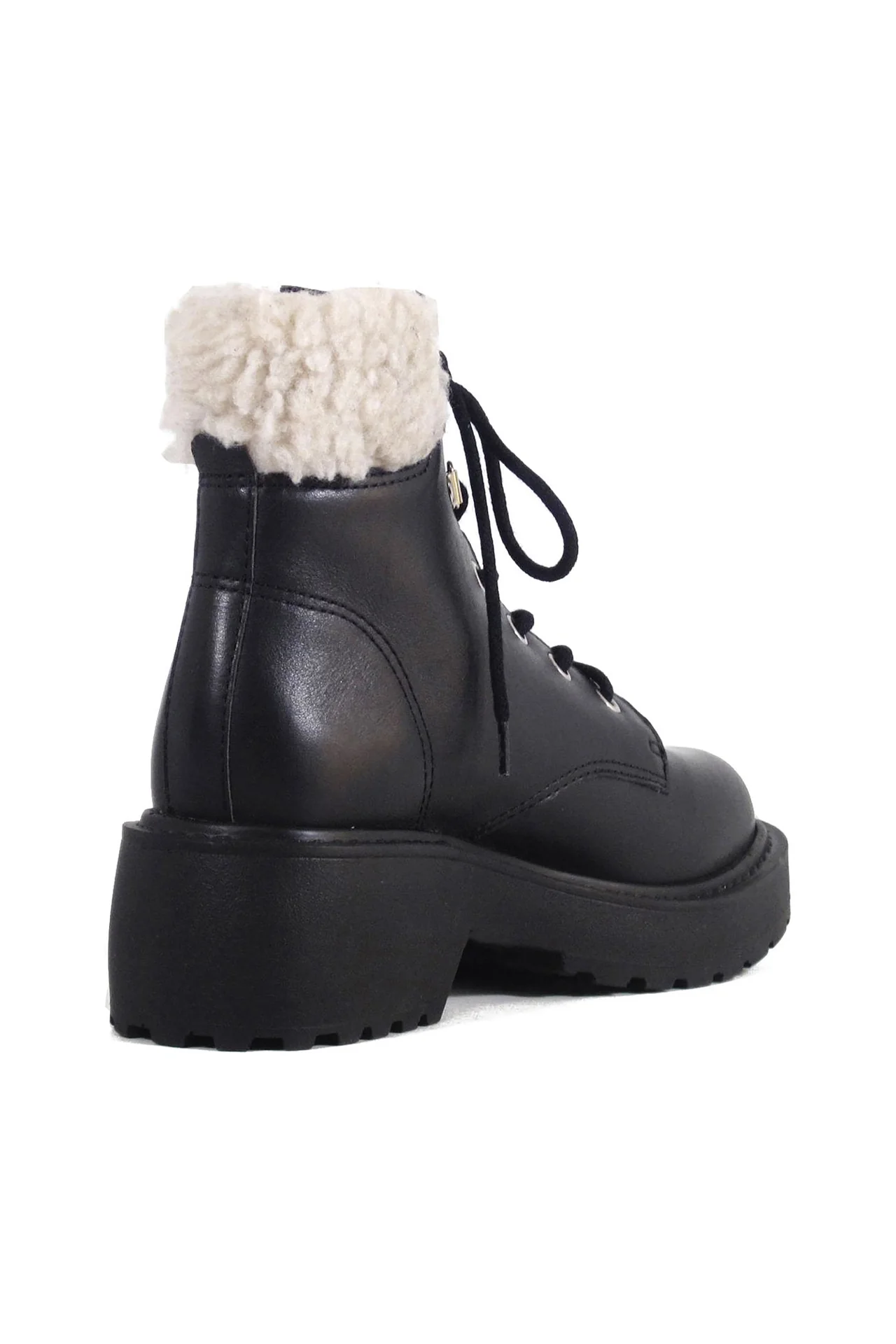 Seal Combat Boots with Shearling - Olabens