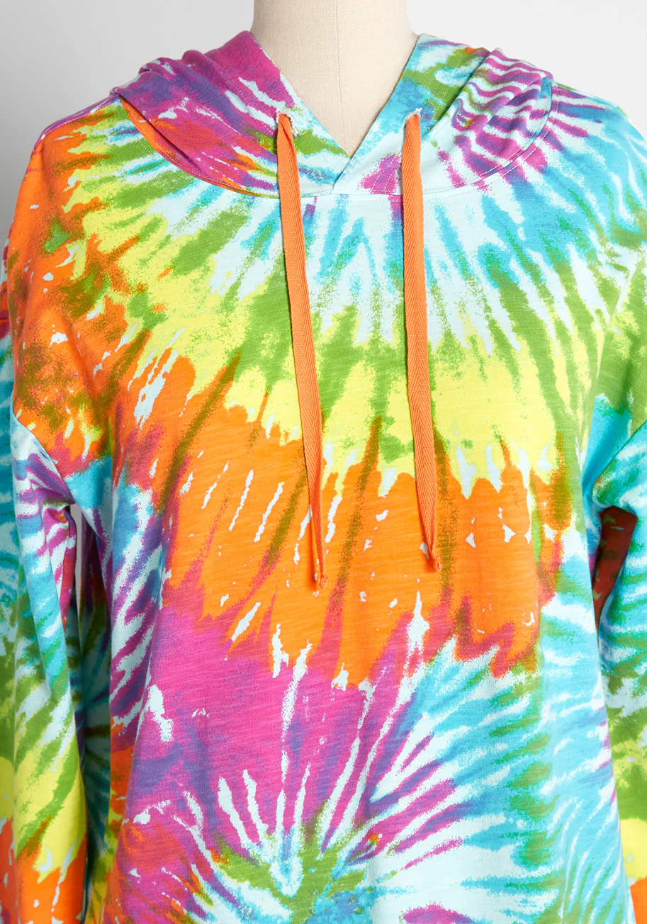 Day Tripping In Tie-Dye Hoodie - Olabens