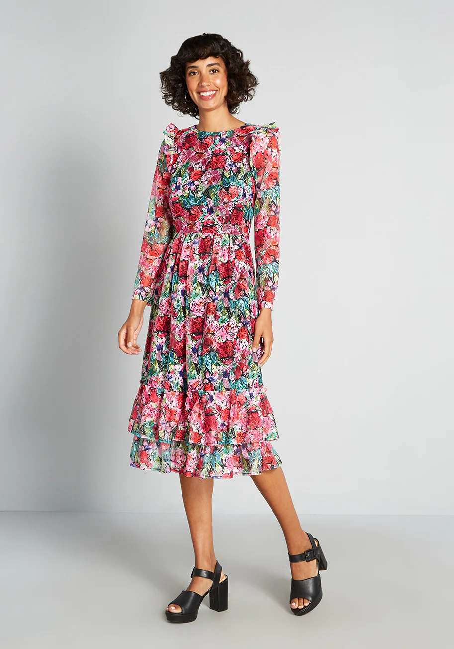 Bouquet and Slay Midi Dress - Olabens